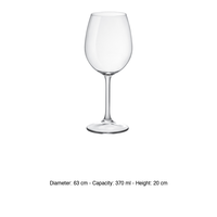 Deg. Verre à Cabernet Riserva 37 cl Bormioli Rocco H 20 cm Ø 6,3 cm