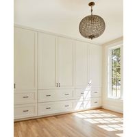Nouveau design moderne de meubles de chambre à coucher personnalisés armoire en bois à porte en verre