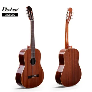 Di alta qualità cina OEM all'ingrosso solido corpo Sapele Blackwood ponte lucido chitarra classica prezzo di fabbrica per la vendita