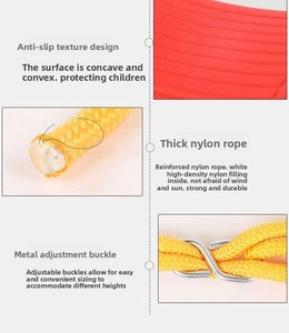 Balançoire pour bébé en plastique coloré d'extérieur avec accoudoirs mobiles pour la maison, l'école, la maternelle, le jardin, la garderie, le <span class=keywords><strong>parc</strong></span> de trampolines avec certification CE EN71 - Product Image 3