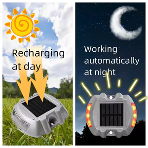 Vendita Diretta dal Produttore: Lampada Solare a Ferro di Cavallo, <span class=keywords><strong>Luci</strong></span> Indicatrici Notturne per Autostrade, Borchie Riflettenti Stradali, Luce di Avvertimento Luminosa per Strade - Product Image 5