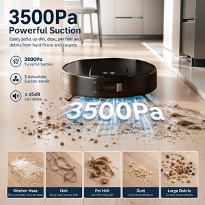 GV2G-SJ 3500Pa Robot Vacuum Cleaner Mop Automatic Cleaning Self-Emptying App-Controlled <b>Plastic</b> for Hotel Household Use - Product Image 5
