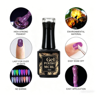 Échantillon Gratuit 25 Couleurs Vernis à Ongles Gel UV LED Soak-Off Non Toxique Certifié Halal 15ml Vegan Couleurs Riches Brillantes Effet Coquillage Personnalisation