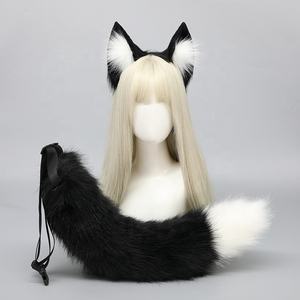 Livraison immédiate Bandeau d'oreille de renard blanc japonais Animal en peluche Cosplay Accessoire pour cheveux Lolita Droit - Product Image 1