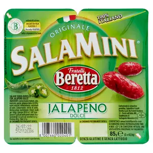 Hecho En Italia 100% Marca Familiar Listo Para Comer Jalapeño Salamini Verde Con Fragancias Y Sabores