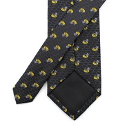 Cravate pour homme tendance, motif insecte mignon et abeille, en polyester doré tissé à la main, personnalisable avec logo, motif nid d'abeille