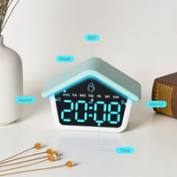 Reloj Despertador Digital Inteligente Electrónico con Pantalla LED, Diseño de Pájaro de Dibujos Animados, para Mesita de Noche, Decoración de Habitación, para Niños