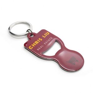 <b>Custom</b> Europe Market Shopping Trolley Token <b>Keychain</b> with Bottle Opener Function No MOQ - Product Image 1