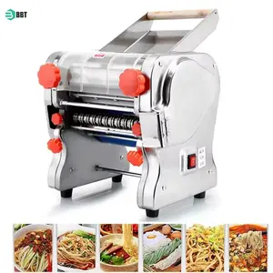 Roestvrijstalen Kleine Commerciële Elektrische Verse Noodle Making Machine Ramen Pasta Maker Deeg Roller Sheetmachine Prijs