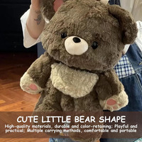 Sac à dos en peluche ours C009, sac multifonctionnel, sac à main animal de dessin animé, cadeaux pour filles, femmes, vente en gros, sacs en peluche ours brun pour filles