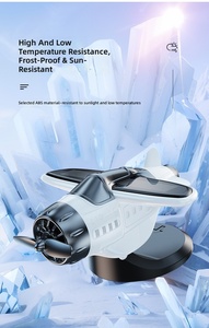 Nuovo Ornamento per Auto a Energia Solare Rotante a Forma di Aeroplano in Plastica Stile Semplice, Decorazione Creativa per Cruscotto, Diffusore per Interni - Product Image 5