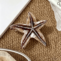 En gros Pinces à cheveux en acétate motif étoile de mer dégradé pour femmes, pour coiffures quotidiennes et chignons, accessoire cadeau de fête