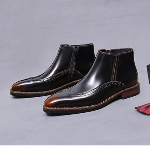 Chaussures habillées Oxford en cuir de vachette pleine fleur de qualité supérieure, faites à la main, imperméables, intemporelles, pour hommes, style décontracté et professionnel - Product Image 1