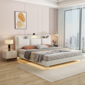 Cama Minimalista Elegante con Diseño Geométrico y Base <span class=keywords><strong>de</strong></span> Láminas Reforzadas para Hoteles y Apartamentos <span class=keywords><strong>de</strong></span> Alta Gama - Product Image 3