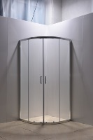 Cabine de douche d'angle coulissante en aluminium, design européen, économique, en forme de secteur