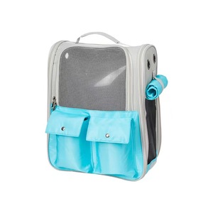 <b>Pet</b> <b>Carrier</b> Backpack Canvas Breathable Travel For Cats Minimalist Design With Zipper Closure - Product Image 2