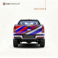 Vinilo Decorativo para Carrocería de Estilo Racing, Franjas Geométricas Dinámicas, Vinilo Impreso Personalizado para Camionetas Ford, Chevy, Dodge