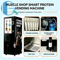 Distributeur automatique de boissons protéinées intelligent et robuste avec paiement sans espèces, gestion cloud, certification CE et garantie d'un an
