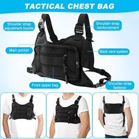 Échantillon Gratuit - Sac de Poitrine Tactique Géométrique à Cadre Interne, Étui Radio, Porte-Équipement Frontal, Sac de Poitrine Utilitaire pour Unisexe