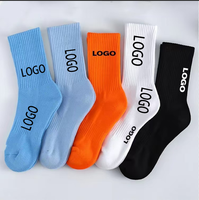Chaussettes de sport personnalisées de haute qualité avec logo, respirantes, anti-humidité, blanches, élégantes, écologiques, en polyester et coton