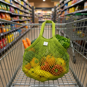 Polyester <b>Mesh</b> <b>Bag</b> Wholesale Custom Branding Reusable Net <b>Bags</b> for Grocery Shopping - Product Image 1