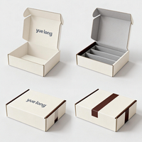 Boîtes en carton ondulé personnalisées imprimées en couleur double face en gros pour la solution d'emballage des chaussettes