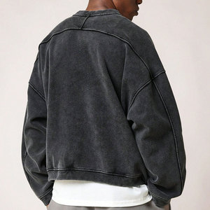 <span class=keywords><strong>Felpa</strong></span> con cappuccio squadrata personalizzata <span class=keywords><strong>felpa</strong></span> da uomo con cappuccio oversize oversize per uomo - Product Image 2