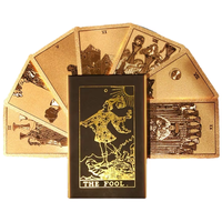 Cartes de tarot Oracle Deck avec guide Cartes à jouer en plastique imprimées avec logo personnalisé et livret