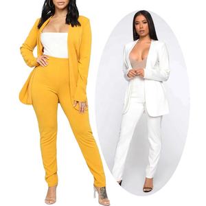 Ensemble de <span class=keywords><strong>tailleur</strong></span> deux pièces pour femmes, tenue de bureau formelle, blazer et <span class=keywords><strong>pantalon</strong></span> crayon, vêtements de travail, <span class=keywords><strong>tailleur</strong></span> professionnel - Product Image 1