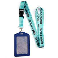 Lanyard Kartu ID Ramah Lingkungan, Murah, Warna-Warni, Bahan Polyester, Sablon Sutra, Tahan Air, Ukuran Dapat Disesuaikan, Custom