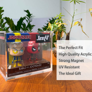 TCG Wholesale Funko Pop Lot de 2 vitrines de protection pour figurines <span class=keywords><strong>Marvel</strong></span> Toys avec couvercle magnétique Funko Pop Stack Hard Case - Product Image 5