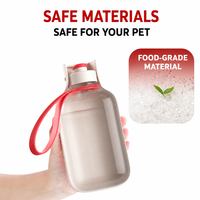 Bouteille d'eau pliable 2-en-1 LOVEPET pour animaux de compagnie – Mignonne, élégante et luxueuse – Distributeur portable pour chiens et chats – Outil de boisson en plastique pour l'extérieur