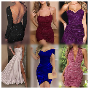 Vestidos Elegantes al por Mayor Exportados a Todo el Mundo, Ropa de Mujer, Entrega Aleatoria, Vestido de Fiesta - Product Image 2