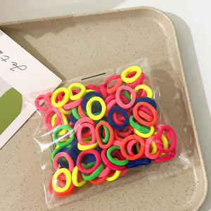 Anneaux de <span class=keywords><strong>cheveux</strong></span> en tissu éponge extensible sans couture pour les tout-petits petites filles 100 pièces/sac attaches de <span class=keywords><strong>cheveux</strong></span> de bébé bandes de <span class=keywords><strong>cheveux</strong></span> pour enfants doux sans dommage - Product Image 6