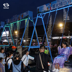 Cascade d'<span class=keywords><strong>eau</strong></span> numérique Water Crown, rideau d'<span class=keywords><strong>eau</strong></span> extérieur, cascade magique, éclairage LED RVB, acier inoxydable écologique, pour jardin - Product Image 3