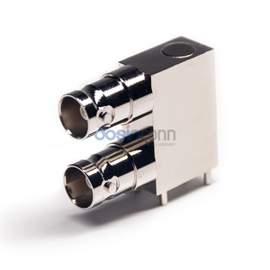 75 Ohm Coaxial Connector BNC Right Angle Female Pin Panel Mount Through Hole - Product Image 2