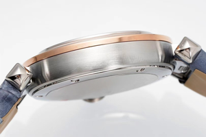 นาฬิกาข้อมือสายหนังลายจระเข้สีเทาหรูหราสำหรับผู้หญิง ตัวเรือนโรสโกลด์ หน้าปัดกิโยเช่ ระบบอัตโนมัติ เหมาะสำหรับใส่ทำงานหรือในชีวิตประจำวัน - Product Image 5