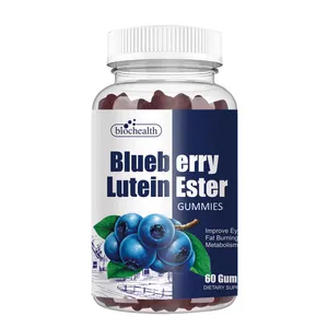 Biocaro Top quality blueberry lutein ester gummy lutein and zeaxanthin gummies lutein vision care gummies for kids