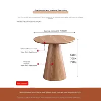 Table basse simple en bois massif Mobilier de salon durable de style ferme pour bureau, hôtel et maison