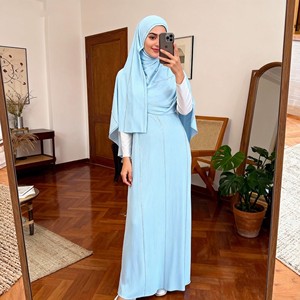 Solid Color Knitted Cotton <b>Islamic</b> Lady Hijab Shawls Rhinestone Dyed Long Headscarf Ethnic Style Plain Hijab New 2026 Design - Product Image 6