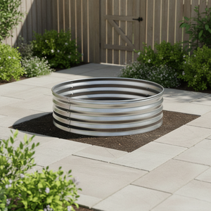 Anneau de feu rond en acier galvanisé au charbon de bois de 36 pouces Silver Brasier Outdoor - Product Image 3