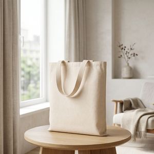 Sac fourre-tout personnalisé 12OZ en toile, sacs promotionnels en gros, sacs en coton réutilisables avec impression de logo pour événements publicitaires - Product Image 3