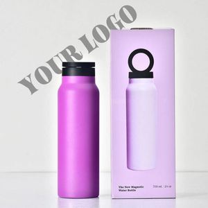 24oz Insulated <b>Thermos</b> Double-layer Magnetic Metal Tumbler Absorption Sports Water <b>Bottle</b> Stainless Steel Insulated Flask - Product Image 3