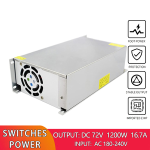 <span class=keywords><strong>DC</strong></span> <span class=keywords><strong>72V</strong></span> 1200W 16.7A מקורה אוניברסלי מיתוג אספקת חשמל מתכת מקרה SMPS 180V 220V AC כדי <span class=keywords><strong>DC</strong></span> גבוהה כוח ממיר שנאי - Product Image 2