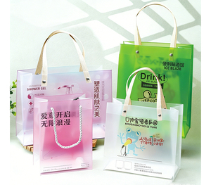 Factory Wholesale Custom LOGO Shopping PP Plastic Tote Bag PP Transparent Gift Bag
