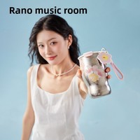 Bouteille isotherme sous vide à double paroi en titane pur anti-fuite pour femme Rano, ensemble cadeau tasse à café Mandheling avec sangle de transport