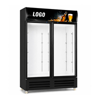 Équipement de réfrigération commerciale, réfrigérateur vertical à porte vitrée, refroidisseur de boissons, vitrine réfrigérée pour supermarché