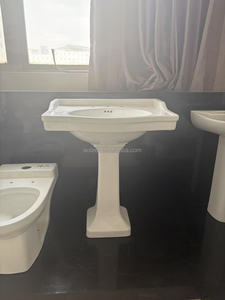 Floor Mounted White Rectangular Shape Lavabo Ceramic CUPC Vessel Wash <strong>Sink</strong> Bathroom Pedestal <strong>Basin</strong> <strong>for</strong> <strong>Home</strong> Hotel - Product Image 5