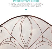 Écran de cheminée numérique décoratif en métal forgé personnalisé de haute qualité à 3 panneaux, accessoires de cheminée