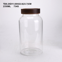 Grand pot de conservation alimentaire en verre de 1500 ml avec couvercle hermétique, design classique, idéal pour les cadeaux - Utilisation en cuisine, thé, épices, céréales, œufs, farine, café